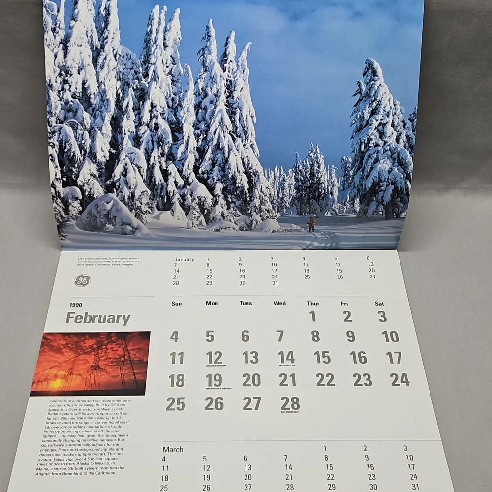 1990 GE General Electric Calender